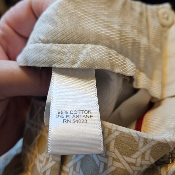 Banana Republic Flat Front Khaki Pattern Dress Pants sz 8 - Picture 6 of 7